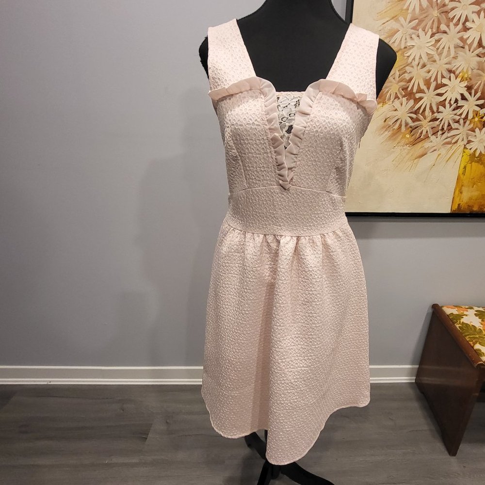 Naf Naf Pink and Lace Midi Summer Barbie Dress